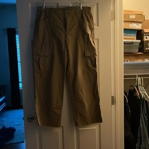 Wide leg khaki pants